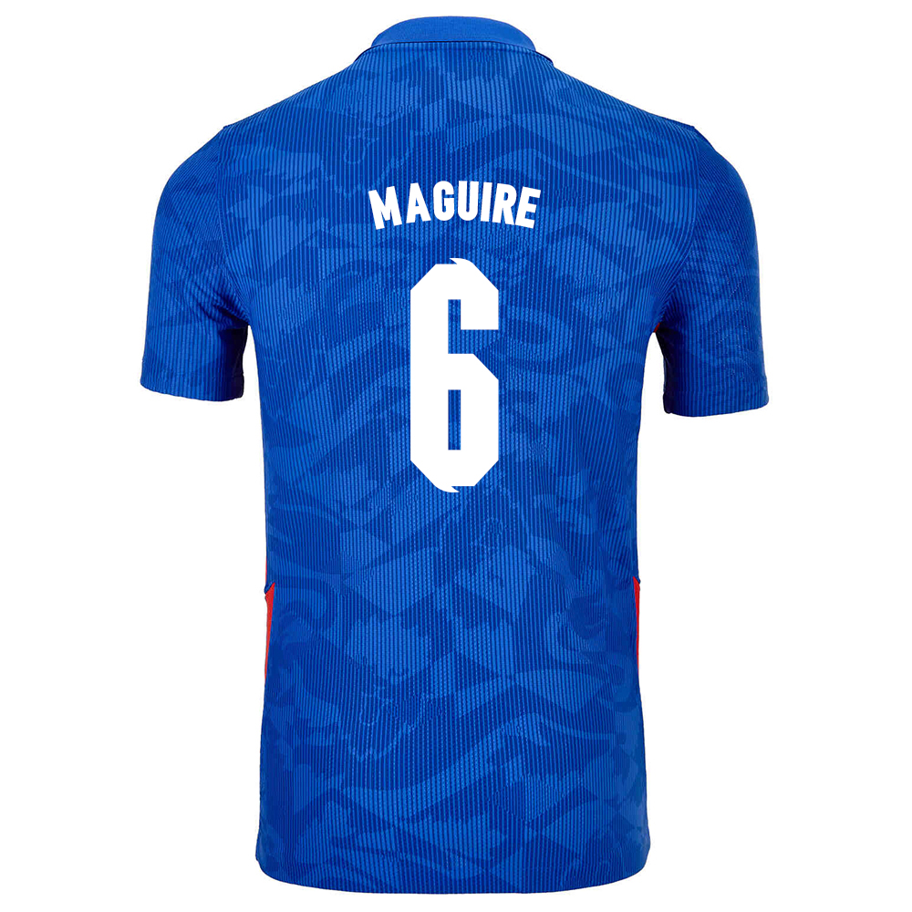 Damen Englische Fussballnationalmannschaft Harry Maguire #6 Auswärtstrikot Weiß 2021 Trikot