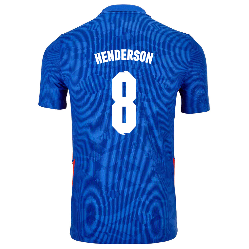 Herren Englische Fussballnationalmannschaft Jordan Henderson #8 Auswärtstrikot Weiß 2021 Trikot