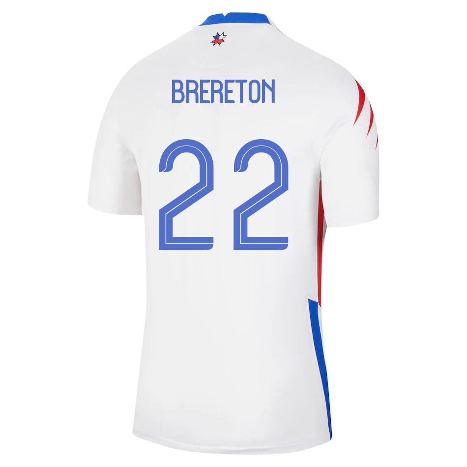 Damen Chilenische Fussballnationalmannschaft Ben Brereton #22 Auswärtstrikot Rot 2021 Trikot