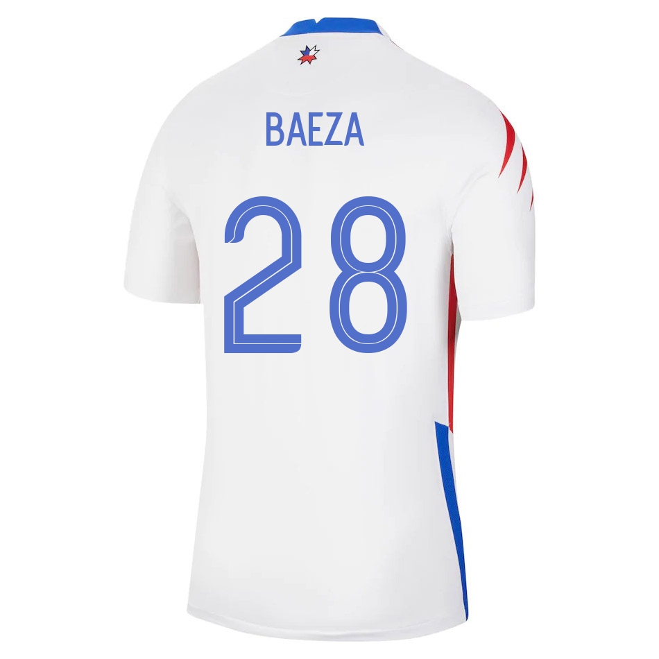 Kinder Chilenische Fussballnationalmannschaft Claudio Baeza #28 Auswärtstrikot Rot 2021 Trikot