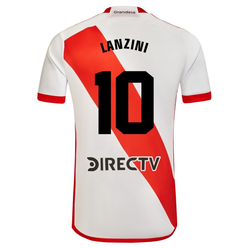 Kandiny Kinder Manuel Lanzini #10 Weiß Rot Heimtrikot Trikot 2023/24 T-Shirt