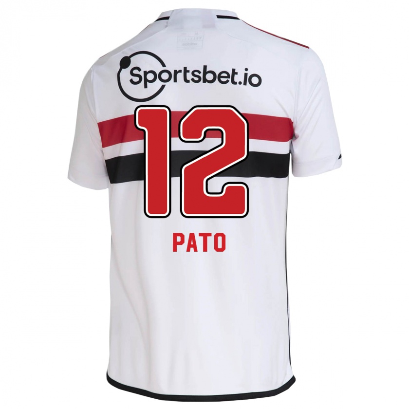 Kandiny Kinder Alexandre Pato #12 Weiß Heimtrikot Trikot 2023/24 T-Shirt