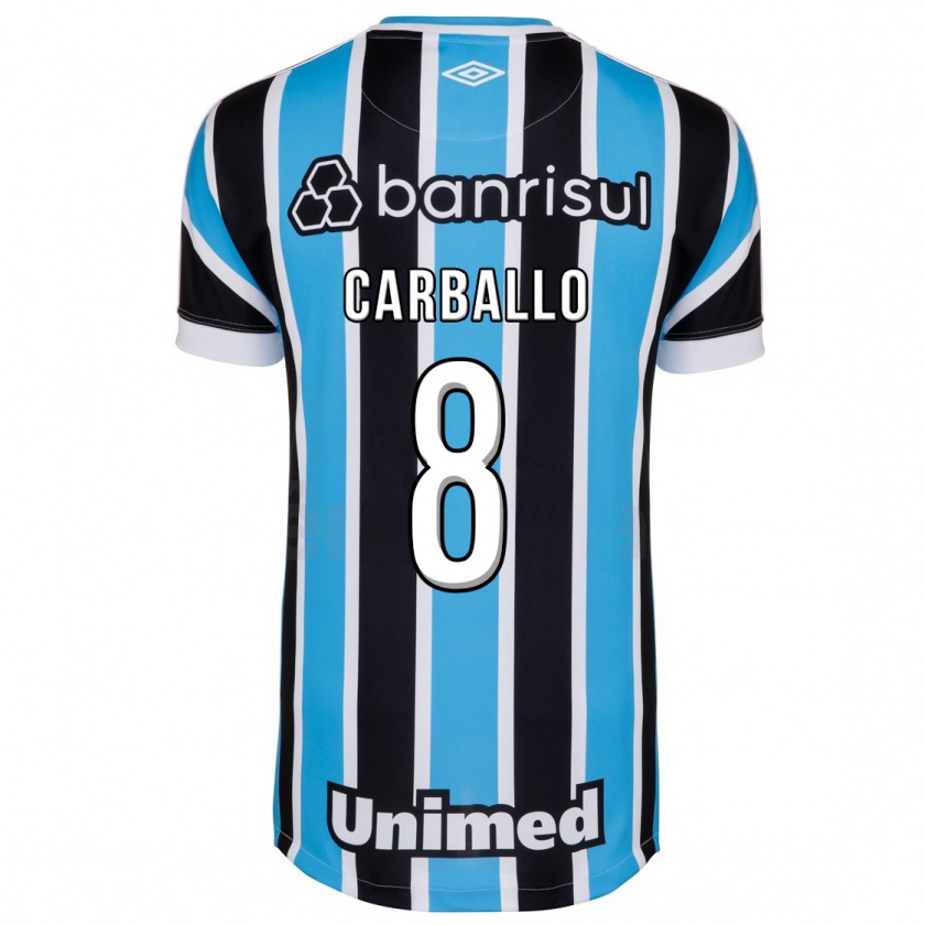 Kandiny Kinder Felipe Carballo #8 Blau Heimtrikot Trikot 2023/24 T-Shirt