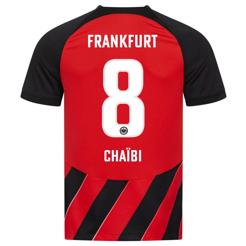 Kandiny Kinder Farès Chaïbi #8 Rot Schwarz Heimtrikot Trikot 2023/24 T-Shirt