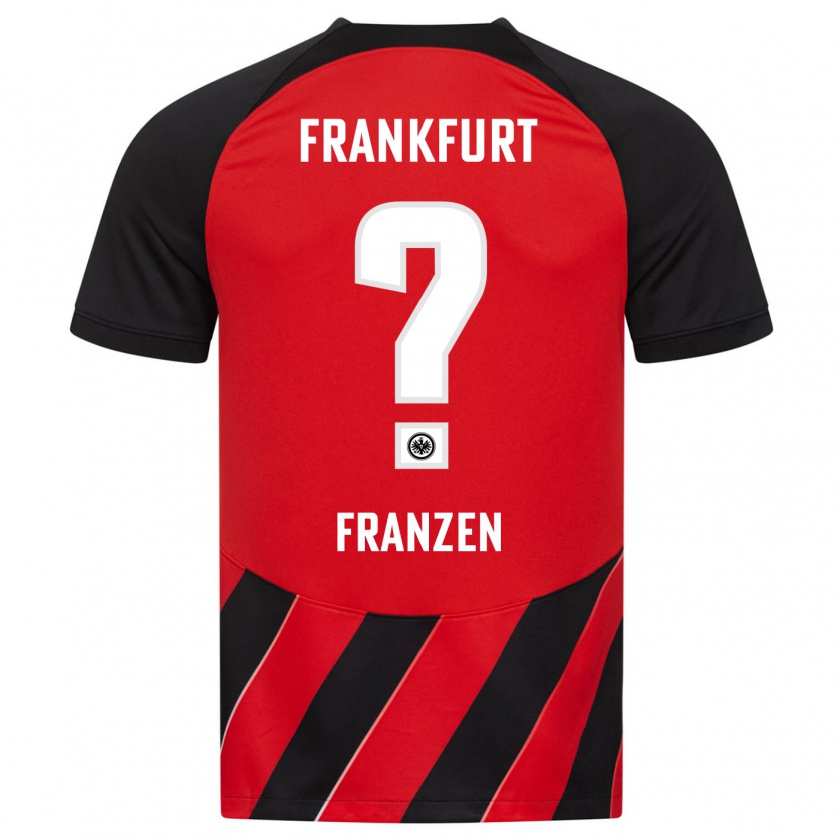 Kandiny Kinder Marlon Franzen #0 Rot Schwarz Heimtrikot Trikot 2023/24 T-Shirt