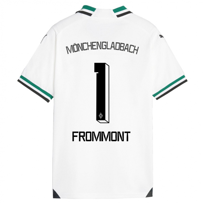 Kandiny Kinder Romina Frommont #1 Weiß Grün Heimtrikot Trikot 2023/24 T-Shirt