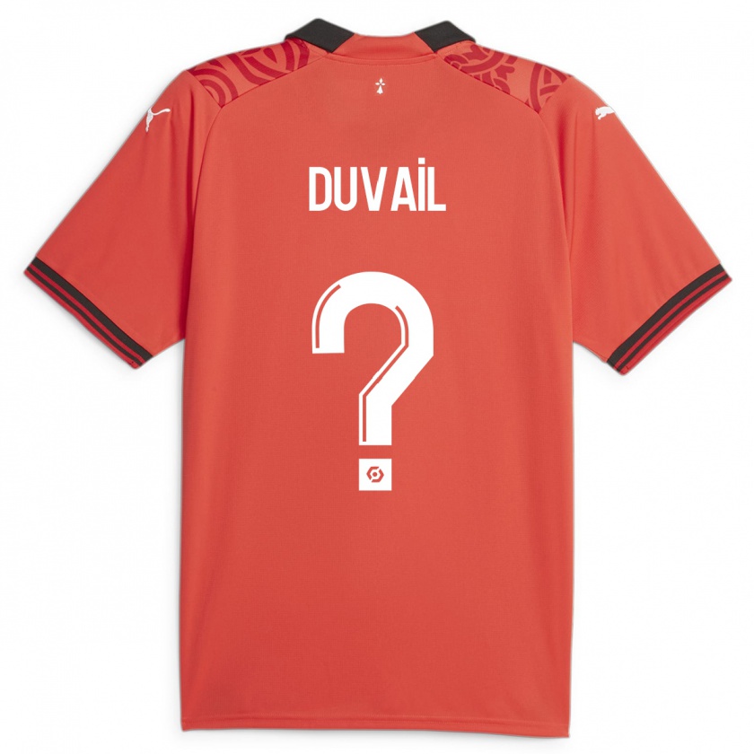 Kandiny Kinder Jules Duvail #0 Rot Heimtrikot Trikot 2023/24 T-Shirt