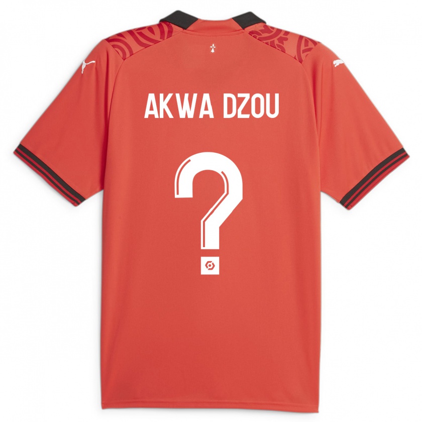 Kandiny Kinder Yoan Akwa Dzou #0 Rot Heimtrikot Trikot 2023/24 T-Shirt