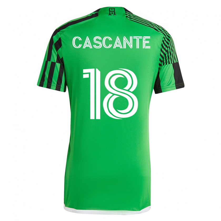 Kandiny Kinder Julio Cascante #18 Grün Schwarz Heimtrikot Trikot 2023/24 T-Shirt