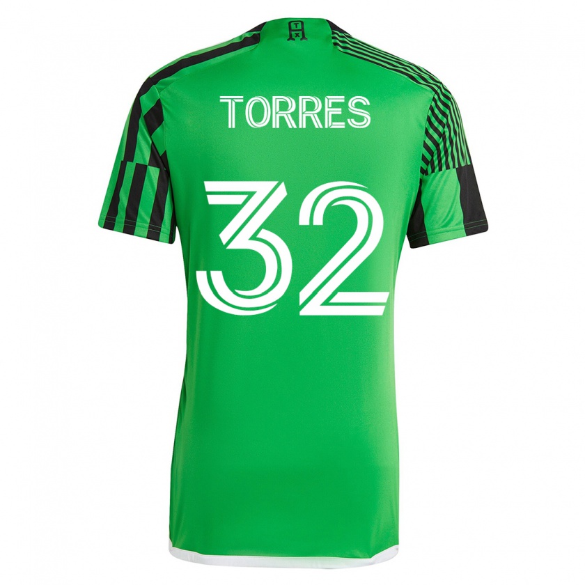 Kandiny Kinder Ervin Torres #32 Grün Schwarz Heimtrikot Trikot 2023/24 T-Shirt