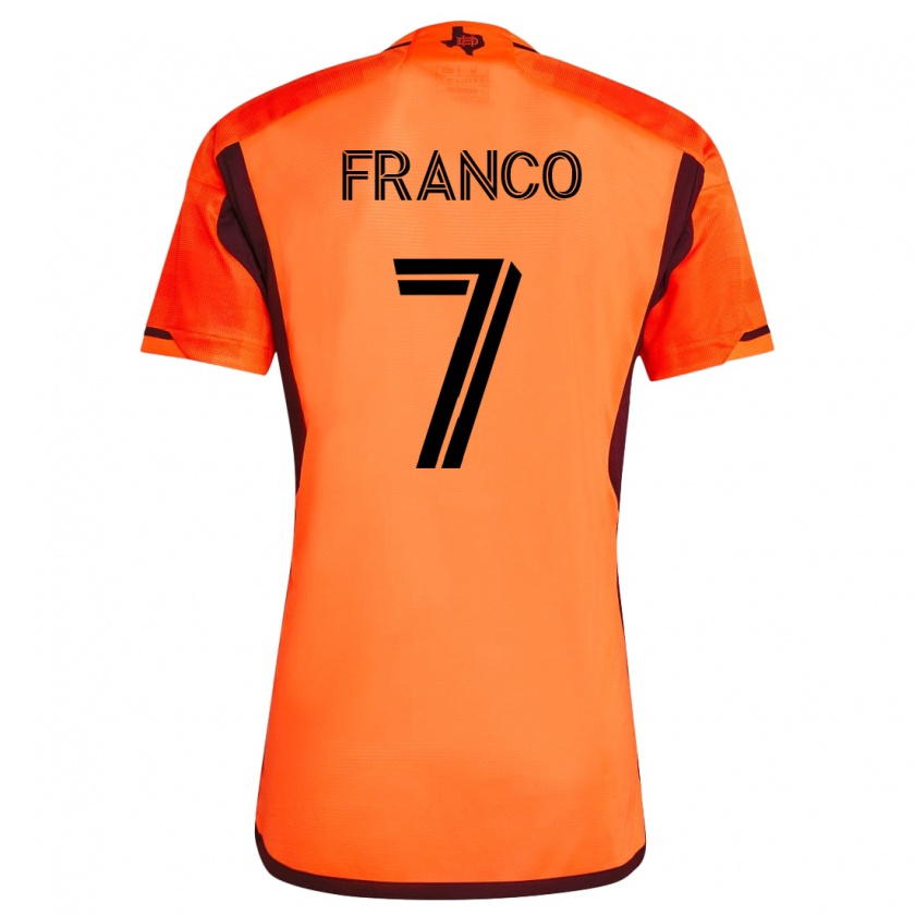 Kandiny Kinder Iván Franco #7 Orangefarben Heimtrikot Trikot 2023/24 T-Shirt