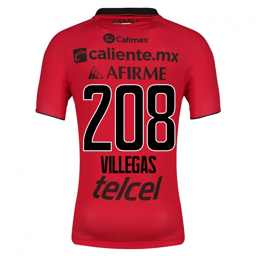 Kandiny Kinder Óscar Villegas #208 Rot Heimtrikot Trikot 2023/24 T-Shirt