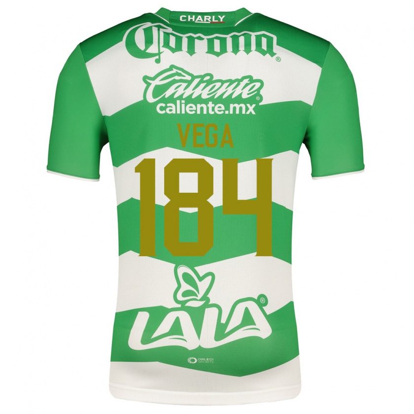 Kandiny Kinder Luis Vega #184 Grün Heimtrikot Trikot 2023/24 T-Shirt