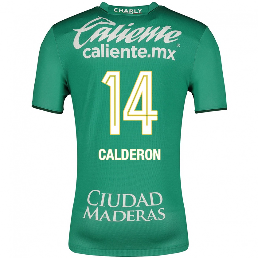 Kandiny Kinder Daniela Calderón #14 Grün Heimtrikot Trikot 2023/24 T-Shirt