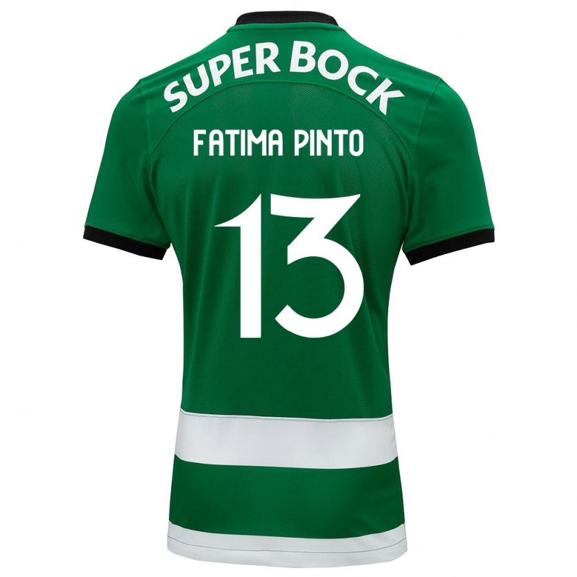 Kandiny Kinder Fátima Alexandra Figueira Pinto #13 Grün Heimtrikot Trikot 2023/24 T-Shirt