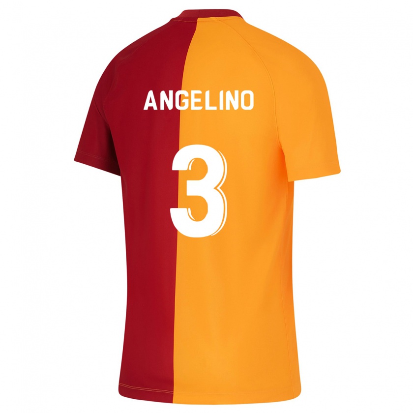Kandiny Kinder Angeliño #3 Orangefarben Heimtrikot Trikot 2023/24 T-Shirt