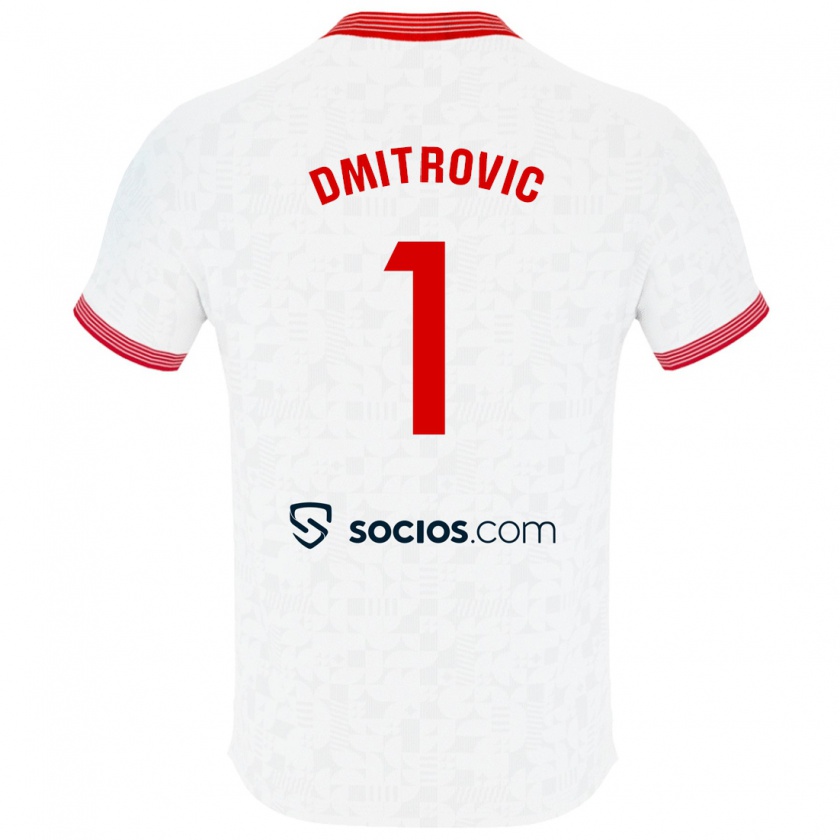Kandiny Kinder Marko Dmitrović #1 Weiß Heimtrikot Trikot 2023/24 T-Shirt