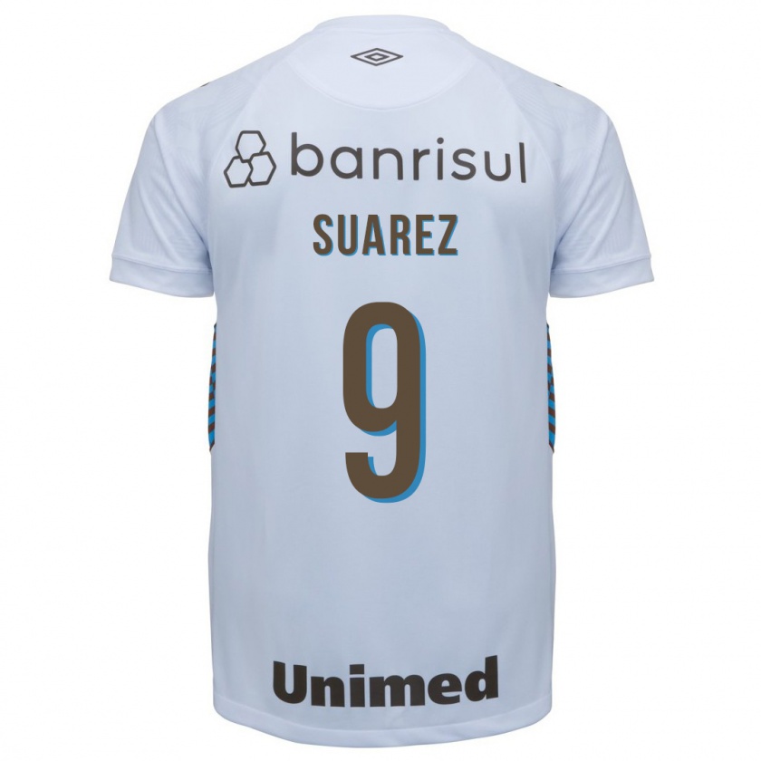 Kandiny Kinder Luis Suárez #9 Weiß Auswärtstrikot Trikot 2023/24 T-Shirt