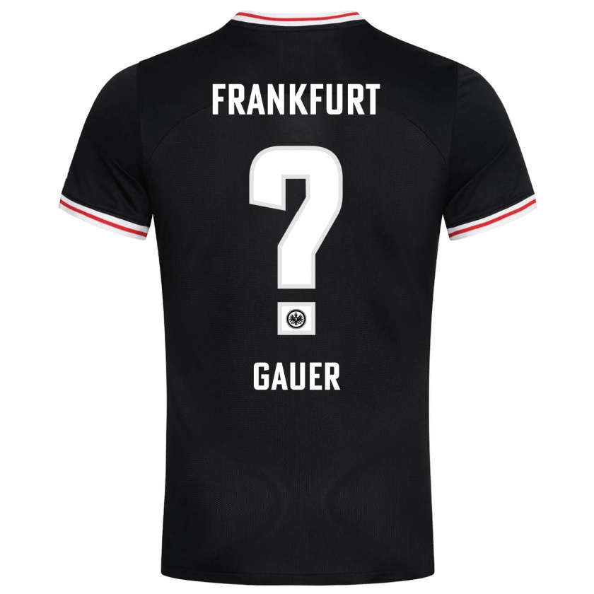 Kandiny Kinder Luke Gauer #0 Schwarz Auswärtstrikot Trikot 2023/24 T-Shirt