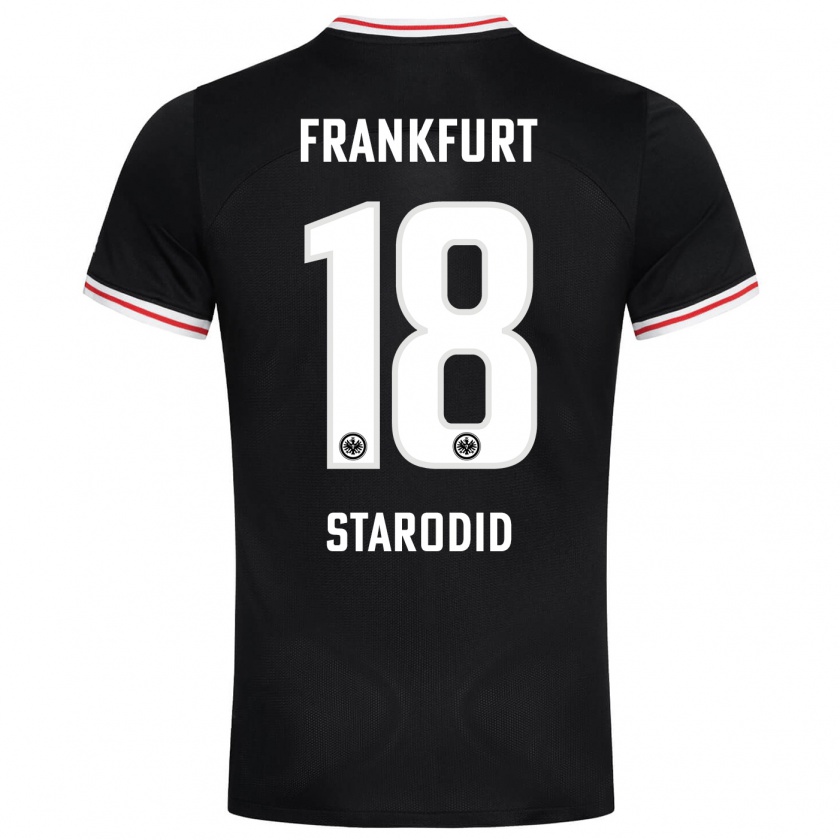 Kandiny Kinder Daniel Starodid #18 Schwarz Auswärtstrikot Trikot 2023/24 T-Shirt