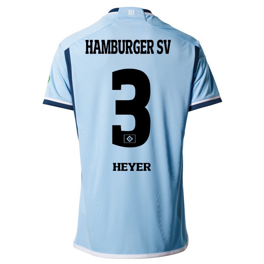 Kandiny Kinder Moritz Heyer #3 Blau Auswärtstrikot Trikot 2023/24 T-Shirt