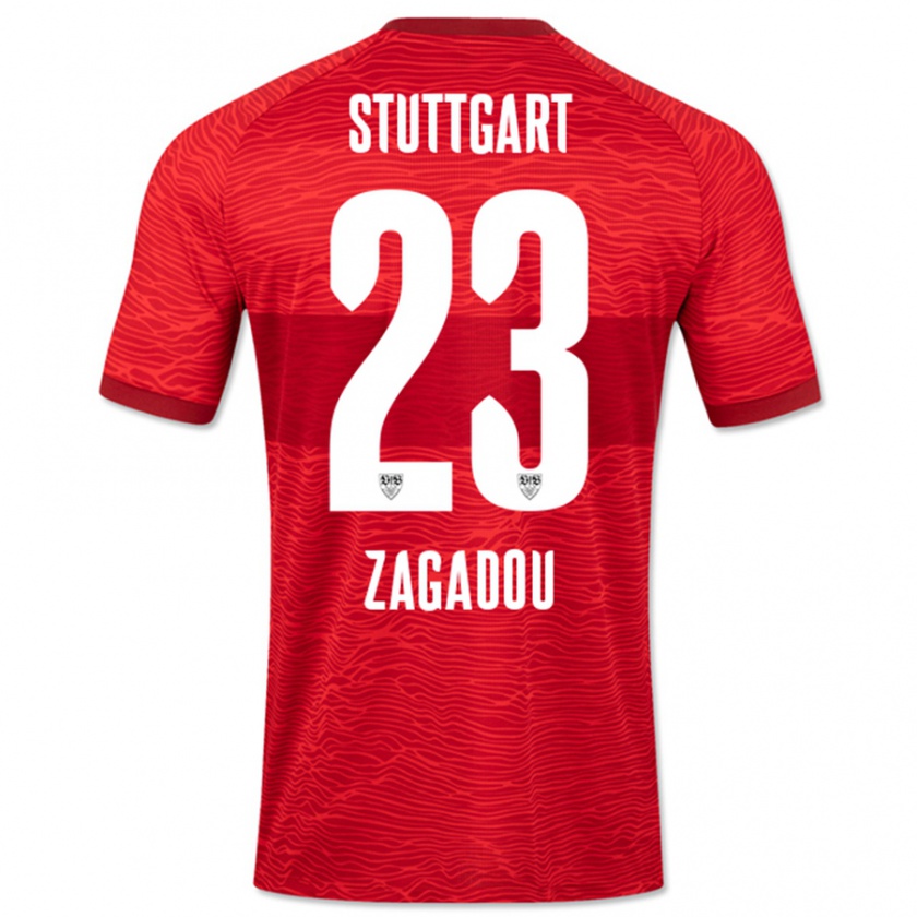 Kandiny Kinder Dan-Axel Zagadou #23 Rot Auswärtstrikot Trikot 2023/24 T-Shirt