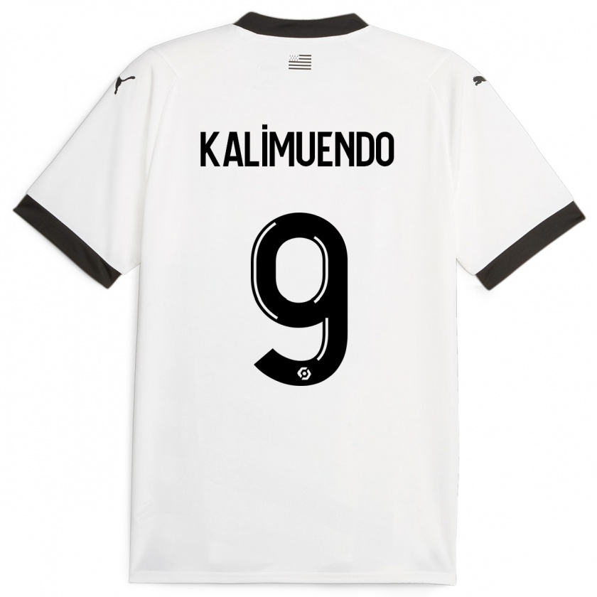 Kandiny Kinder Arnaud Kalimuendo #9 Weiß Auswärtstrikot Trikot 2023/24 T-Shirt