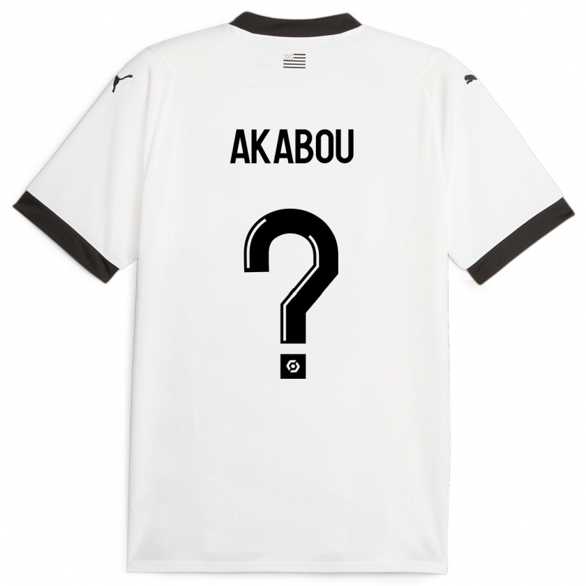 Kandiny Kinder Ayoube Akabou #0 Weiß Auswärtstrikot Trikot 2023/24 T-Shirt