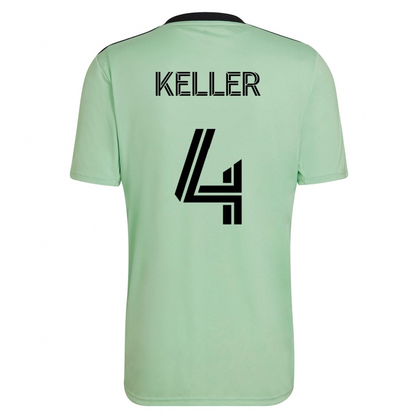 Kandiny Kinder Kipp Keller #4 Hellgrün Auswärtstrikot Trikot 2023/24 T-Shirt
