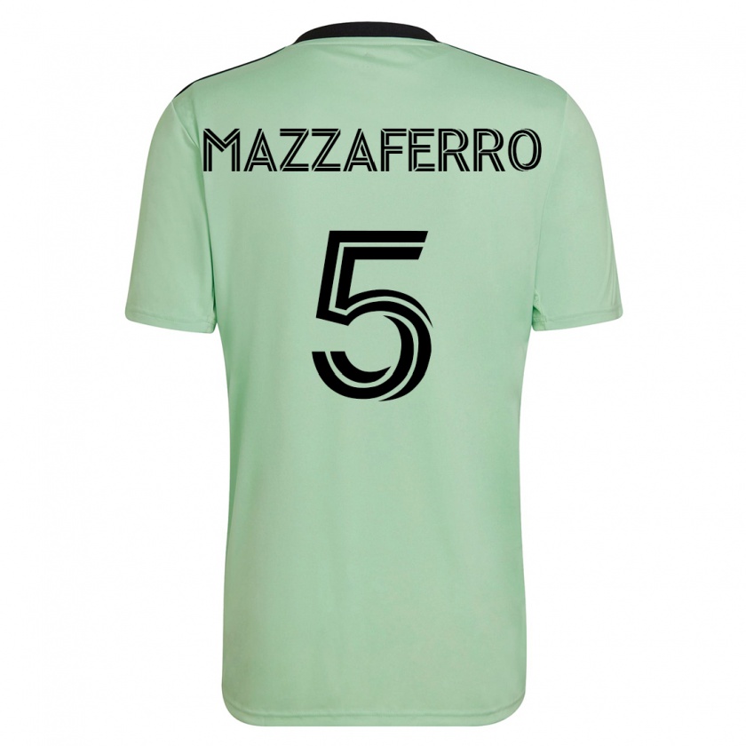 Kandiny Kinder Salvatore Mazzaferro #5 Hellgrün Auswärtstrikot Trikot 2023/24 T-Shirt