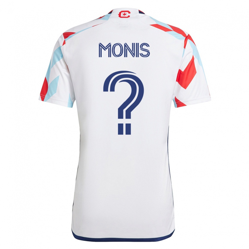 Kandiny Kinder Alex Monis #0 Weiß Blau Auswärtstrikot Trikot 2023/24 T-Shirt