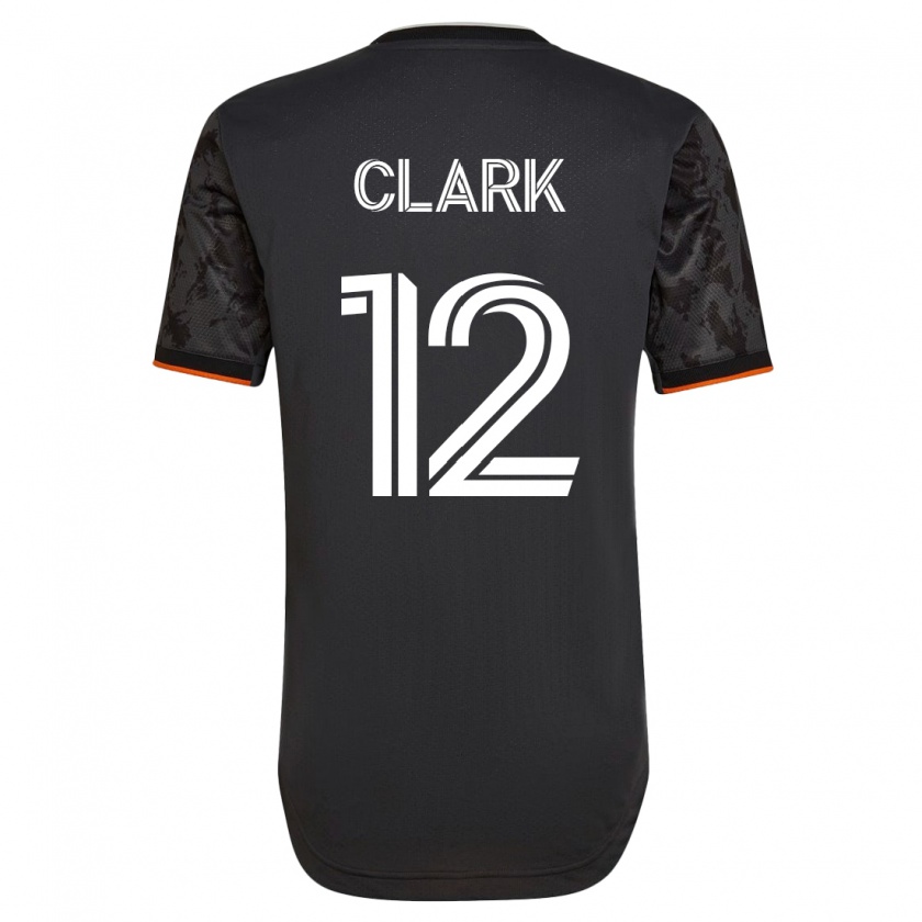 Kandiny Kinder Steve Clark #12 Schwarz Auswärtstrikot Trikot 2023/24 T-Shirt
