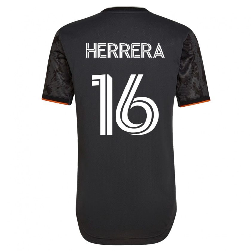 Kandiny Kinder Héctor Herrera #16 Schwarz Auswärtstrikot Trikot 2023/24 T-Shirt