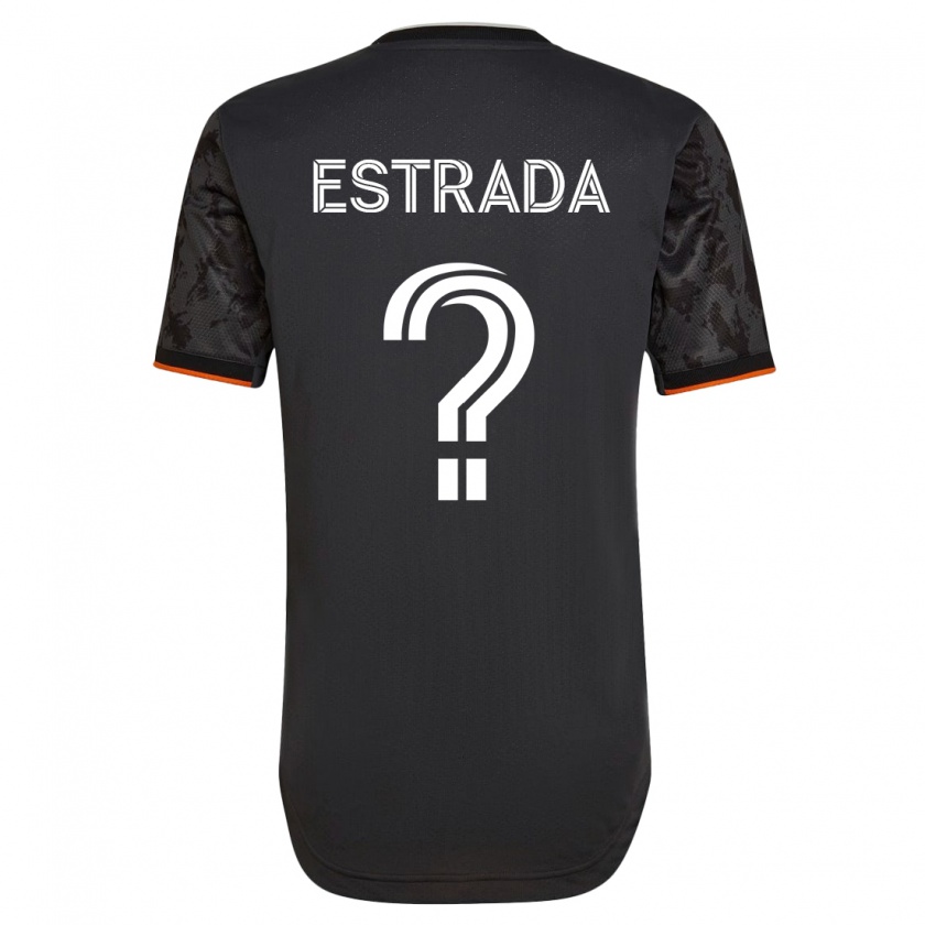 Kandiny Kinder Jorge Estrada #0 Schwarz Auswärtstrikot Trikot 2023/24 T-Shirt