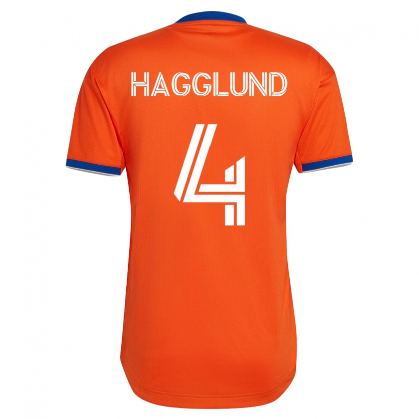 Kandiny Kinder Nick Hagglund #4 Weiß Auswärtstrikot Trikot 2023/24 T-Shirt