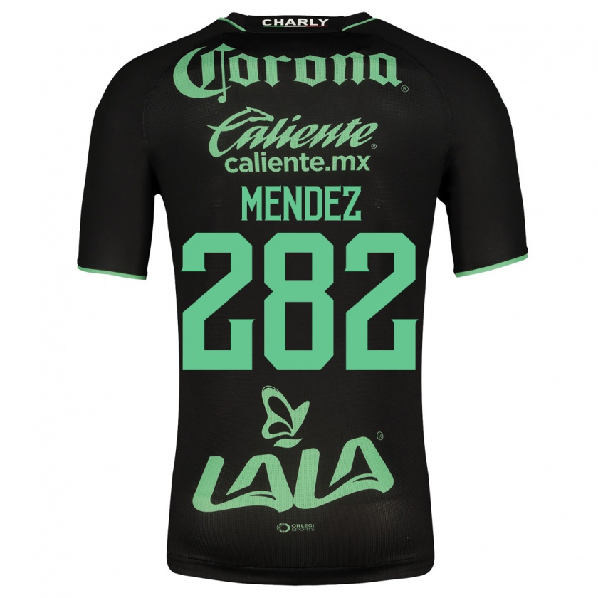 Kandiny Kinder José Méndez #282 Schwarz Auswärtstrikot Trikot 2023/24 T-Shirt