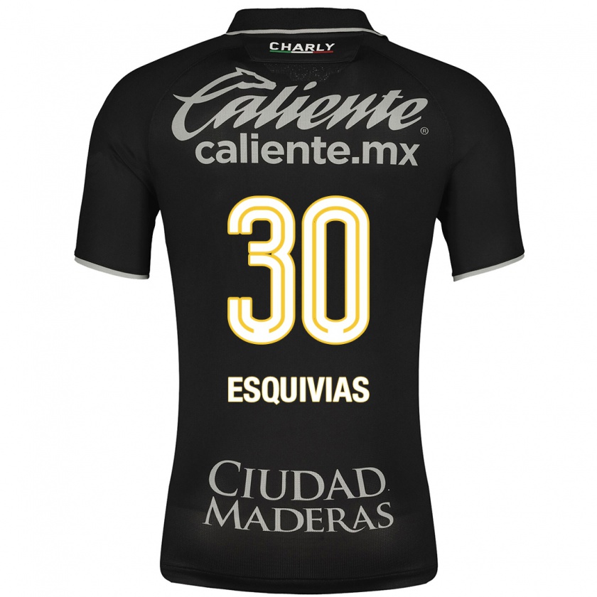 Kandiny Kinder Isabela Esquivias #30 Schwarz Auswärtstrikot Trikot 2023/24 T-Shirt