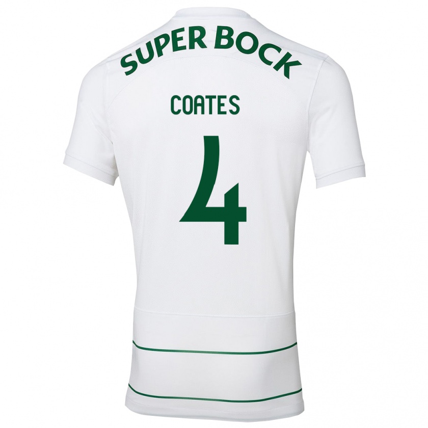 Kandiny Kinder Sebastián Coates #4 Weiß Auswärtstrikot Trikot 2023/24 T-Shirt