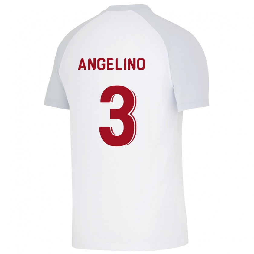 Kandiny Kinder Angeliño #3 Weiß Auswärtstrikot Trikot 2023/24 T-Shirt