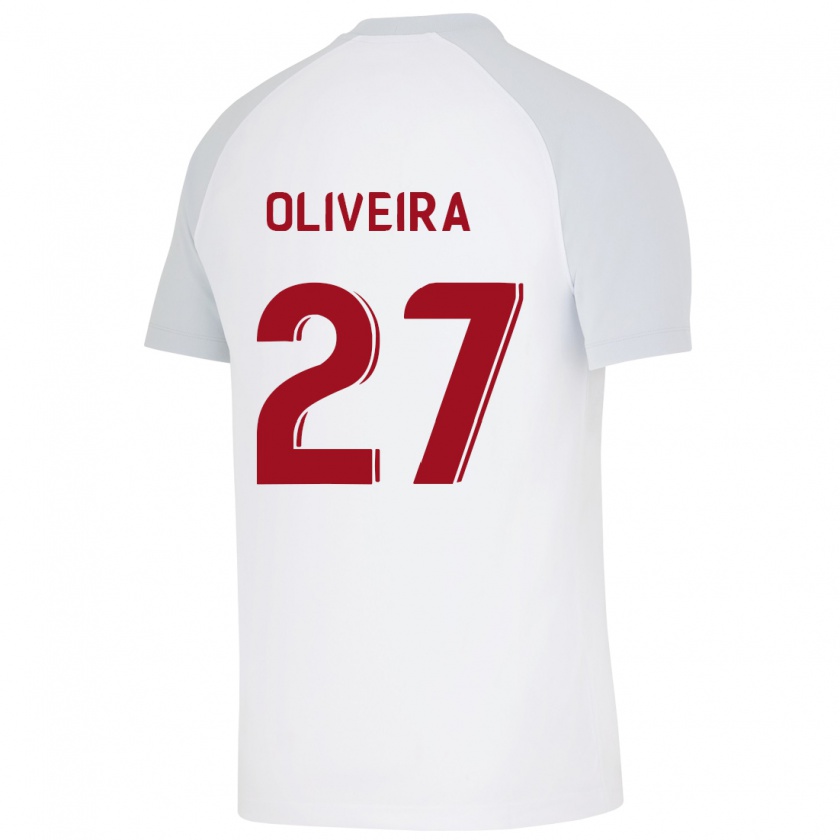Kandiny Kinder Sérgio Oliveira #27 Weiß Auswärtstrikot Trikot 2023/24 T-Shirt