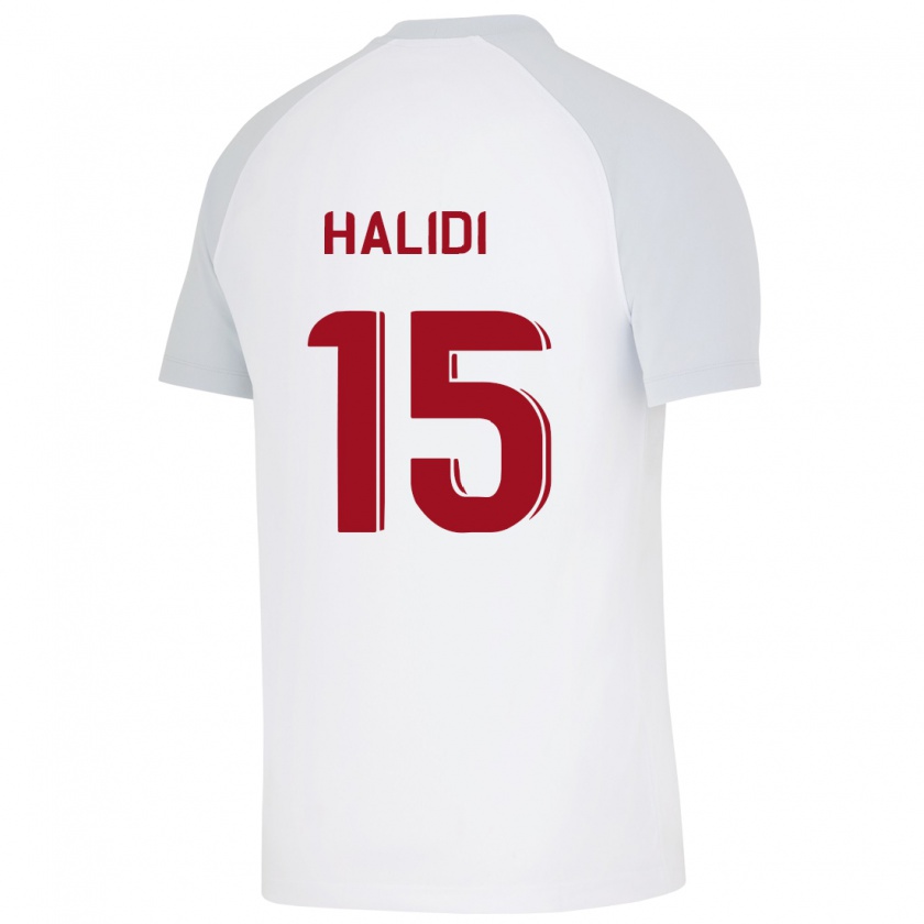 Kandiny Kinder Isa Halidi #15 Weiß Auswärtstrikot Trikot 2023/24 T-Shirt