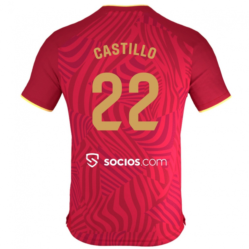 Kandiny Kinder José Castillo #22 Rot Auswärtstrikot Trikot 2023/24 T-Shirt