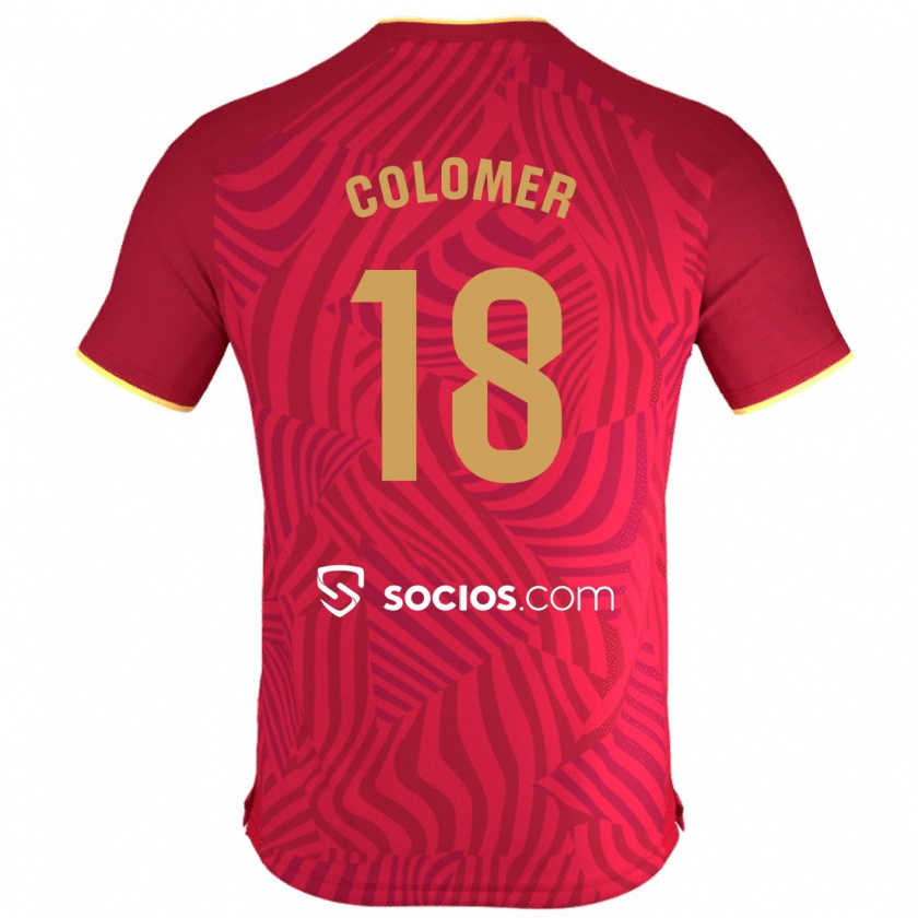 Kandiny Kinder Carlos Colomer #18 Rot Auswärtstrikot Trikot 2023/24 T-Shirt