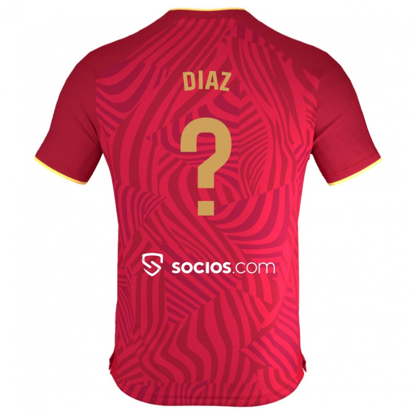 Kandiny Kinder Álvaro Díaz #0 Rot Auswärtstrikot Trikot 2023/24 T-Shirt