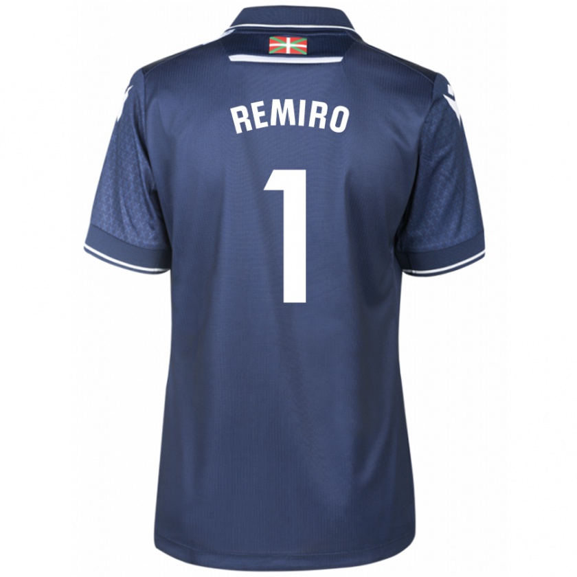 Kandiny Kinder Álex Remiro #1 Marine Auswärtstrikot Trikot 2023/24 T-Shirt