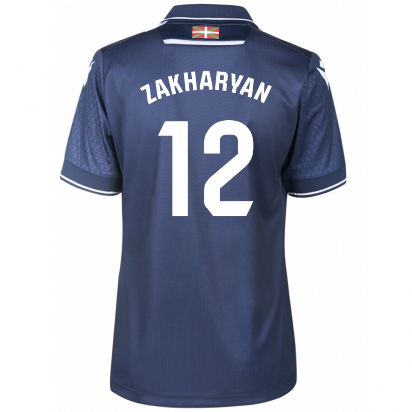 Kandiny Kinder Arsen Zakharyan #12 Marine Auswärtstrikot Trikot 2023/24 T-Shirt