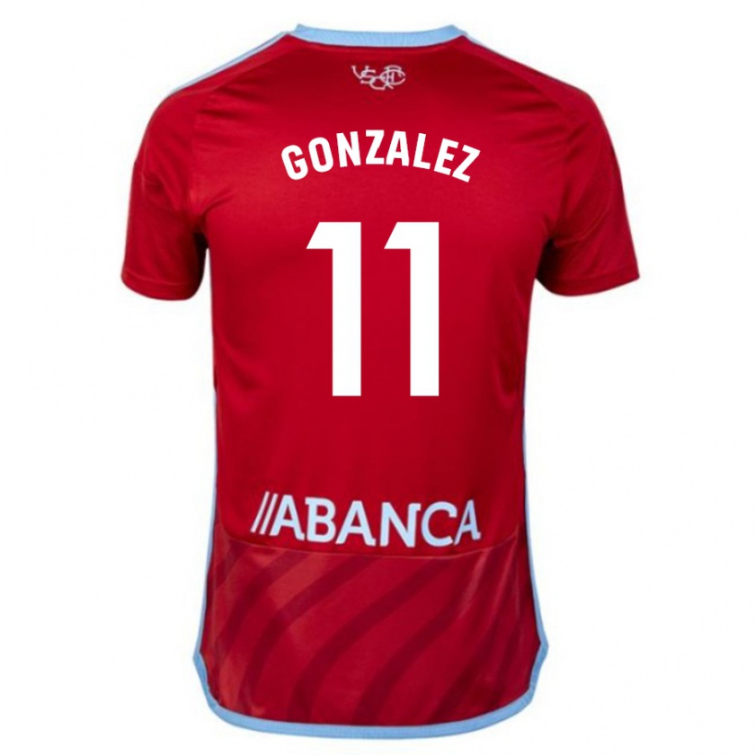 Kandiny Kinder Alfon González #11 Rot Auswärtstrikot Trikot 2023/24 T-Shirt