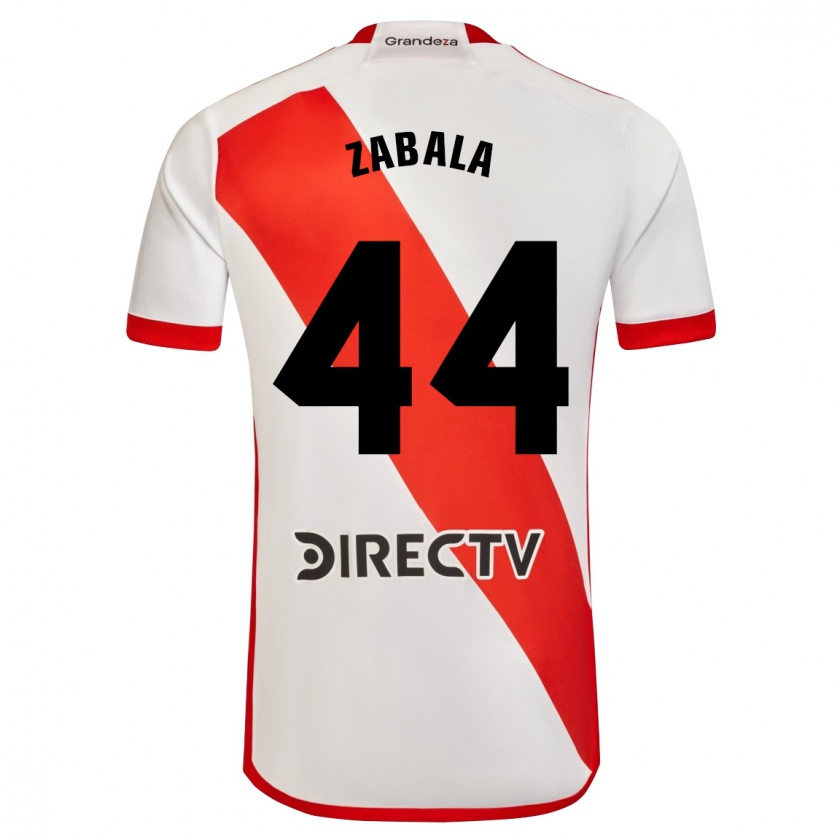 Kandiny Herren Daniel Zabala #44 Weiß Rot Heimtrikot Trikot 2023/24 T-Shirt