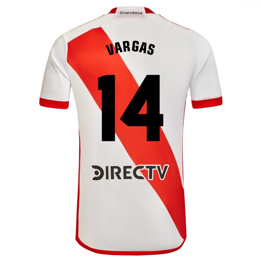 Kandiny Herren Agustina Vargas #14 Weiß Rot Heimtrikot Trikot 2023/24 T-Shirt