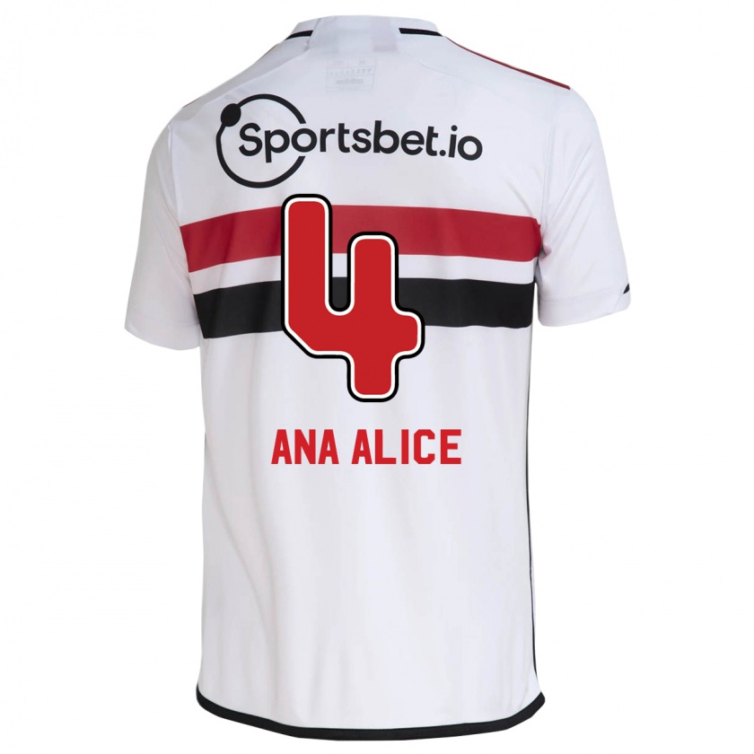 Kandiny Herren Ana Alice Luciano Da Silva #4 Weiß Heimtrikot Trikot 2023/24 T-Shirt